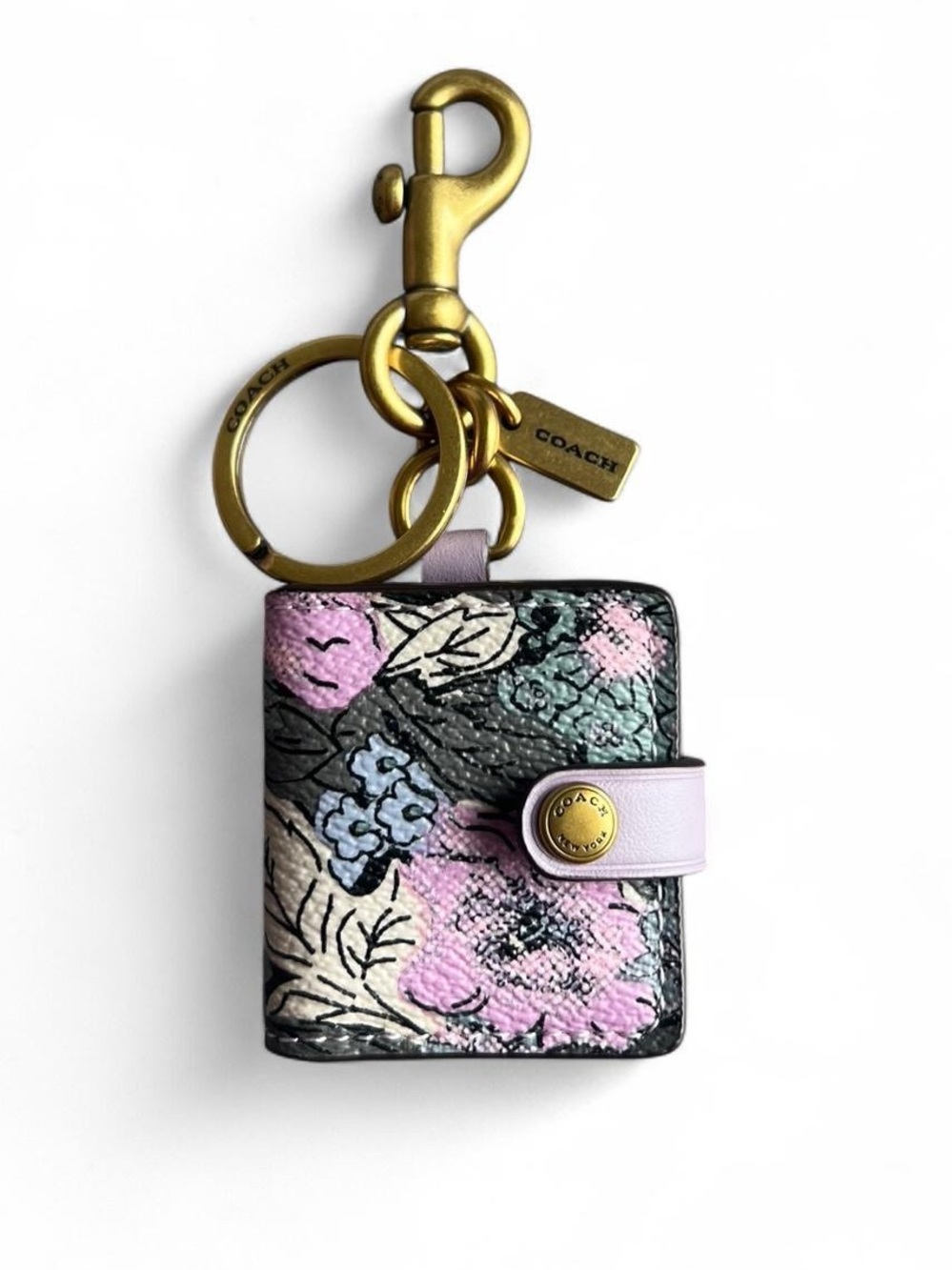 Coach Floral Leather Bag charm/Key chain